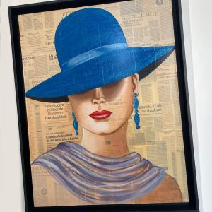 Donna Blu-Mixed Media-by-Italiano-Collective