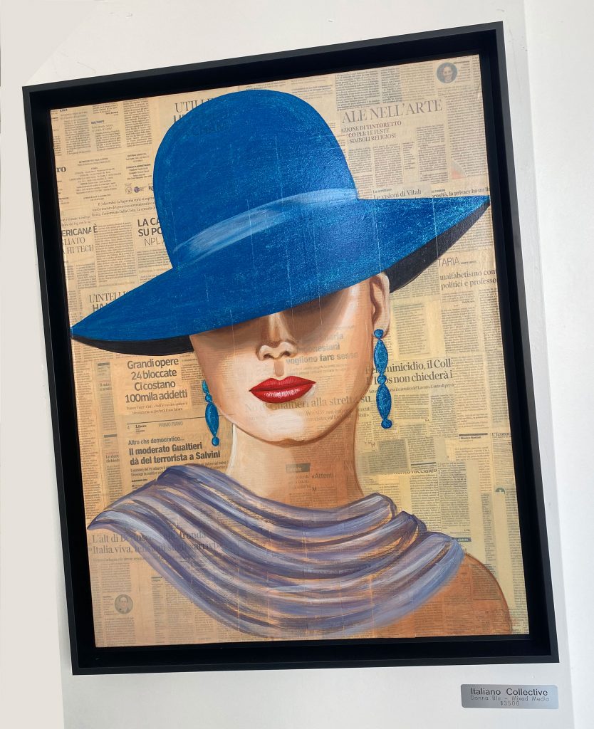 Donna Blu-Mixed Media-by-Italiano-Collective
